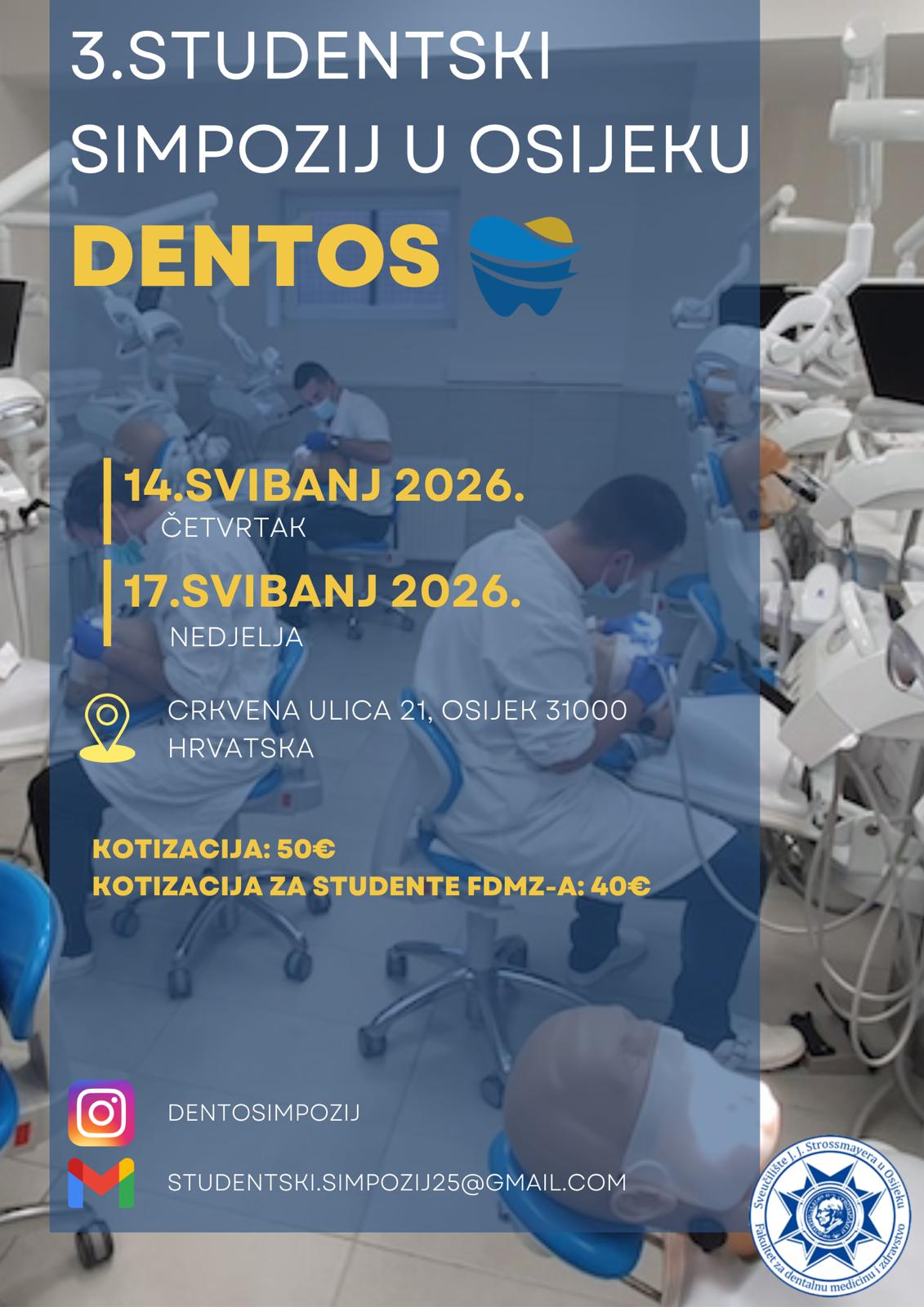3. studentski simpozij dentalne medicine u Osijeku – DentOs 2026